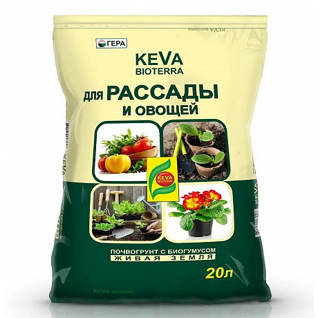 KEVA BIOTERRA (с биогум.) для рассады и овощей 20л